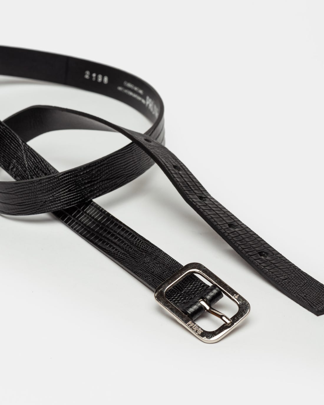 Cinturon Santorini en cuero lagarto